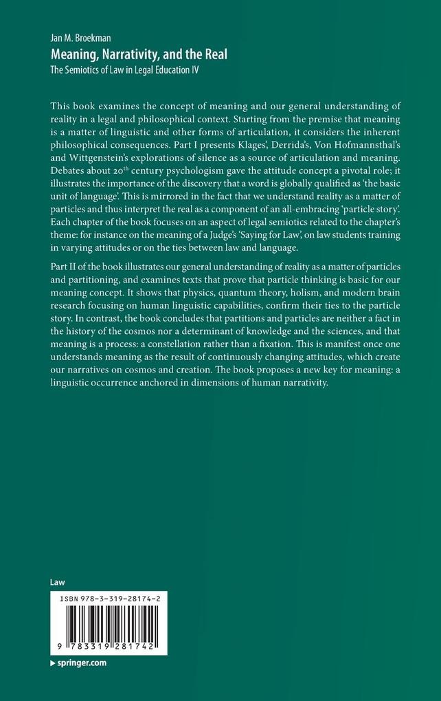 Weitere Ansicht: Meaning, Narrativity, and the Real | Jan M. Broekman