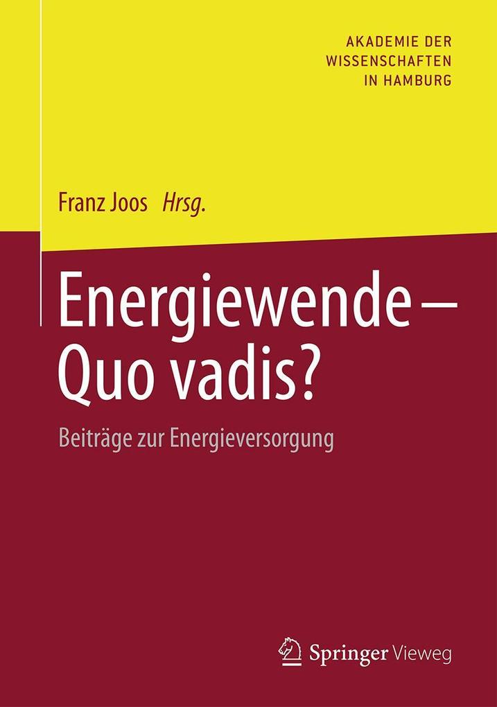 Produktbild: Energiewende - Quo vadis?