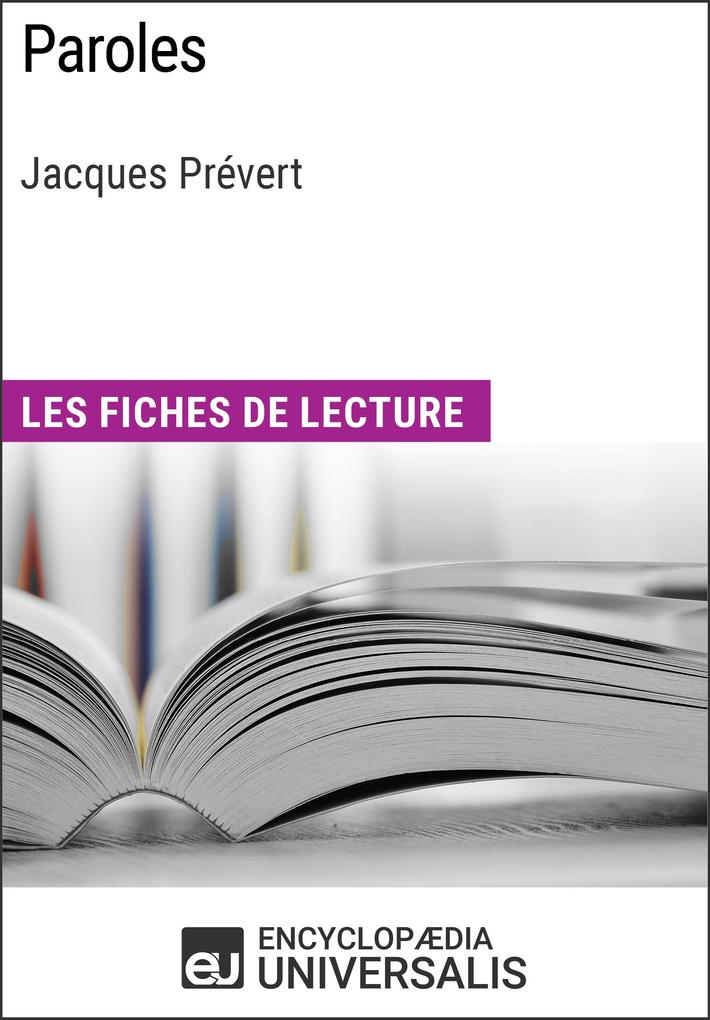 Produktbild: Paroles de Jacques Prévert | Encyclopaedia Universalis