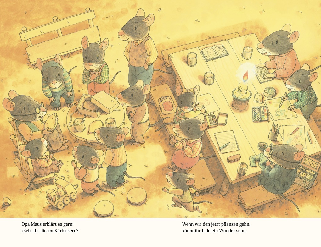 Weitere Ansicht: Familie Maus im Garten | Rose Pflock, Kazuo Iwamura