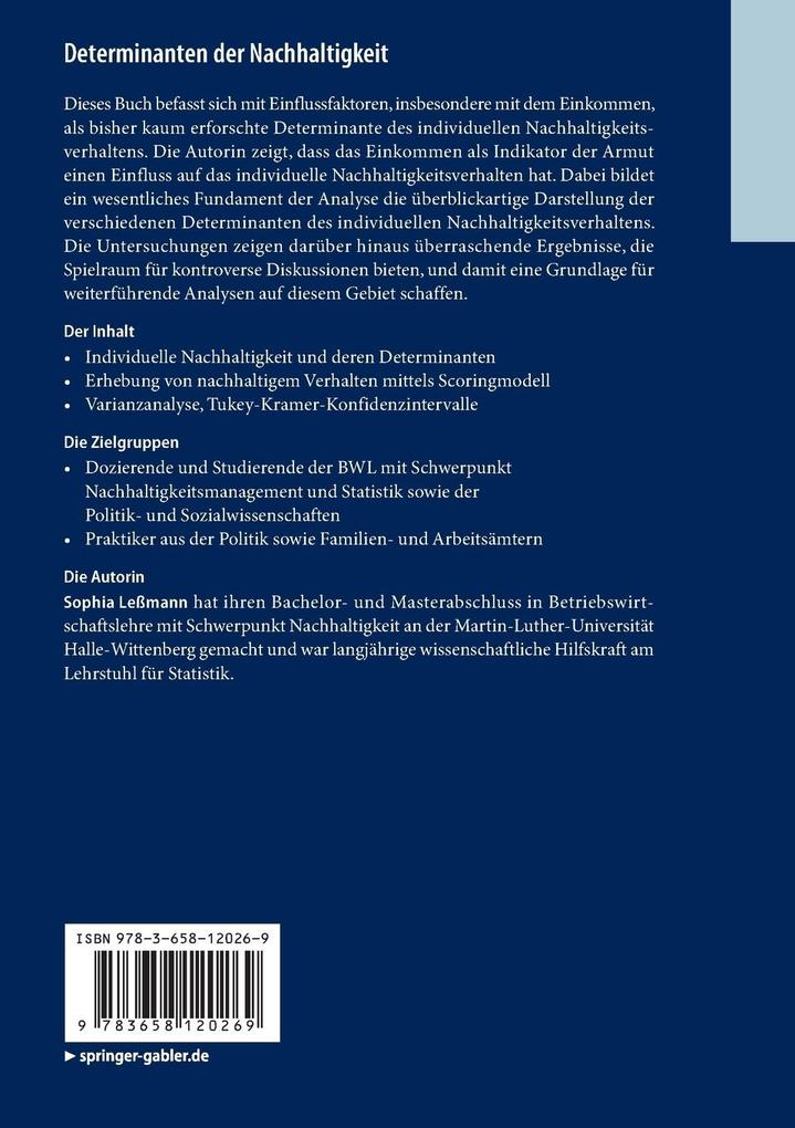 Weitere Ansicht: Determinanten der Nachhaltigkeit | Sophia Leßmann