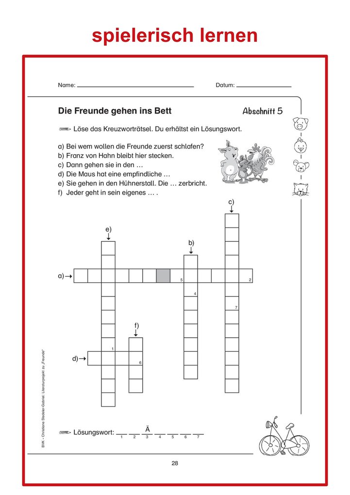 Weitere Ansicht: Literaturprojekt zu Freunde | Christiane Stedeler-Gabriel