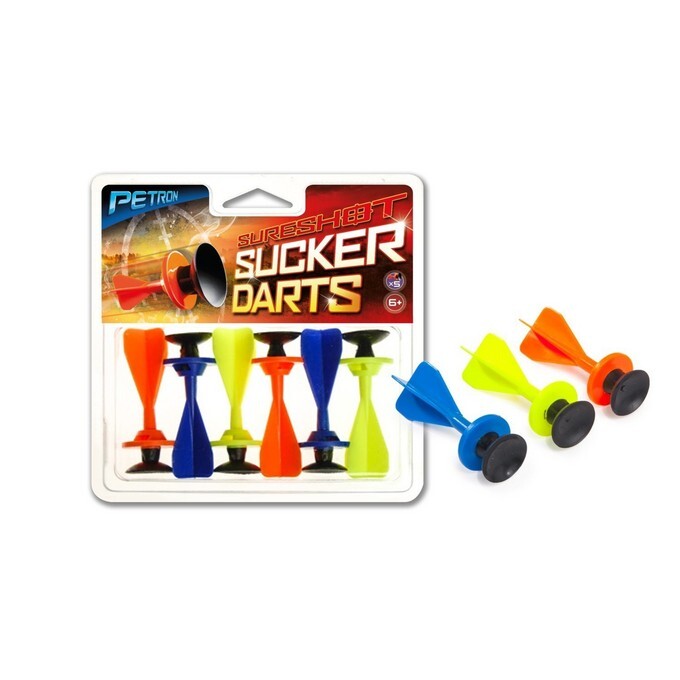 Produktbild: Petron SURESHOT Sucker Darts Pfeile mit Saugnapf Zubehör für Armbrust & Blasrohr, bunt, 6-teilig