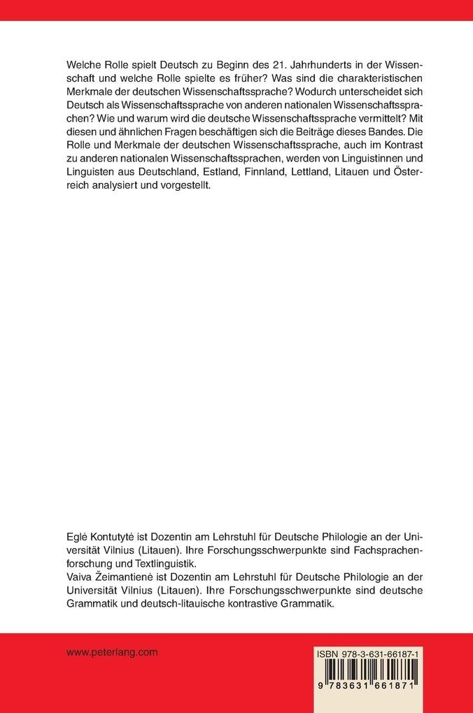Weitere Ansicht: Sprache in der Wissenschaft