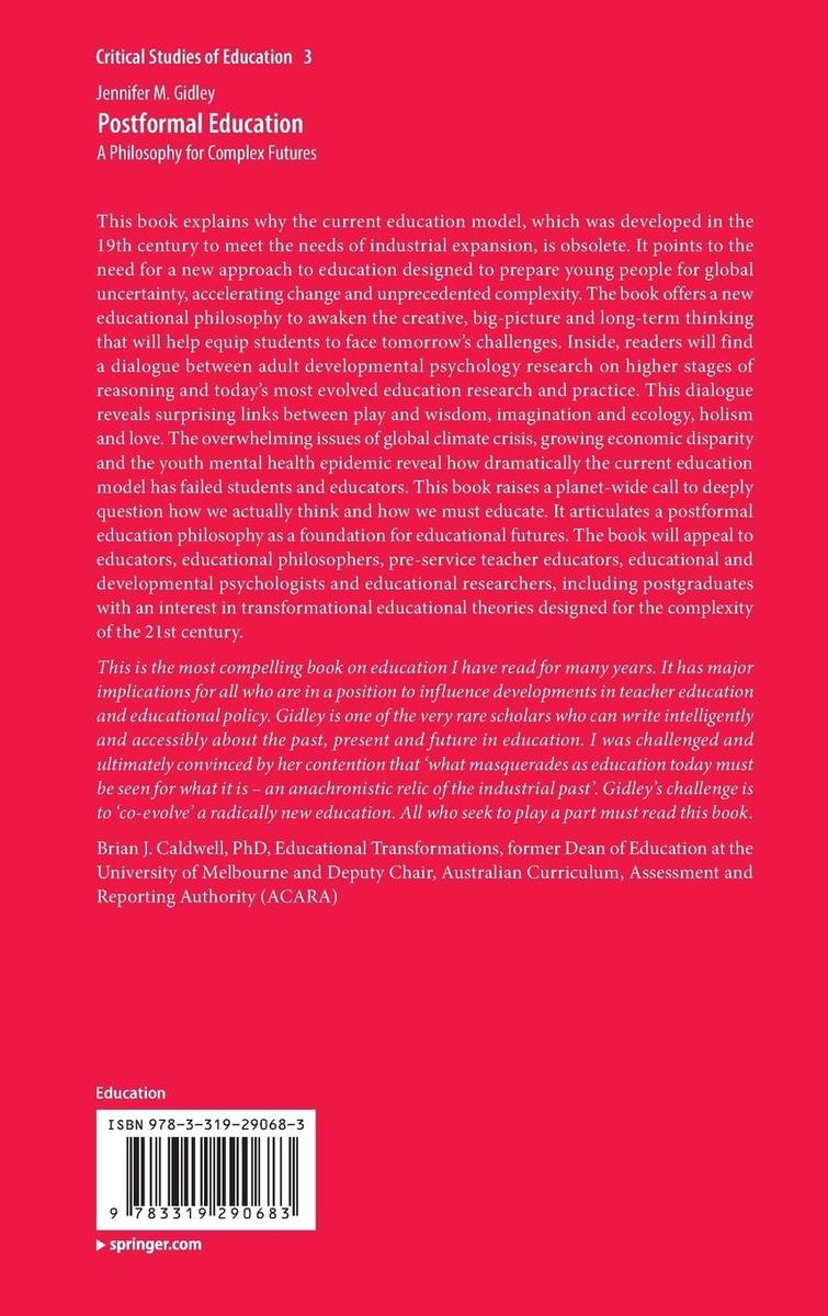 Weitere Ansicht: Postformal Education | Jennifer M. Gidley