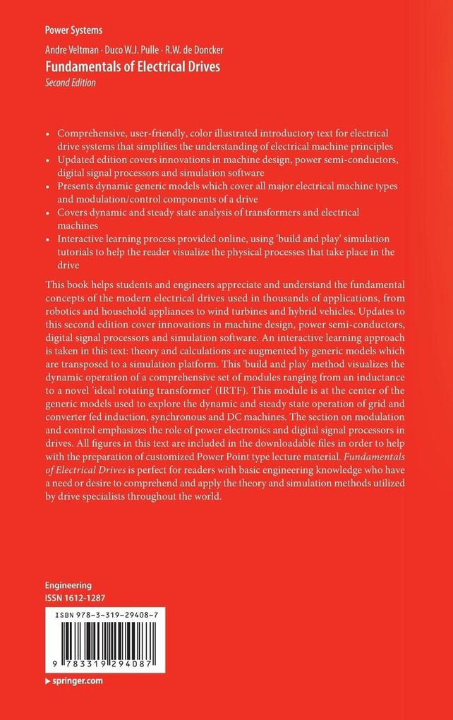 Weitere Ansicht: Fundamentals of Electrical Drives | Andre Veltman, Duco W.J. Pulle, R.W. de Doncker