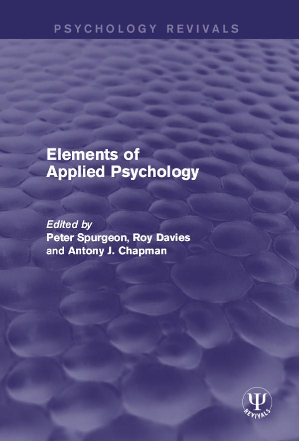 Produktbild: Elements of Applied Psychology