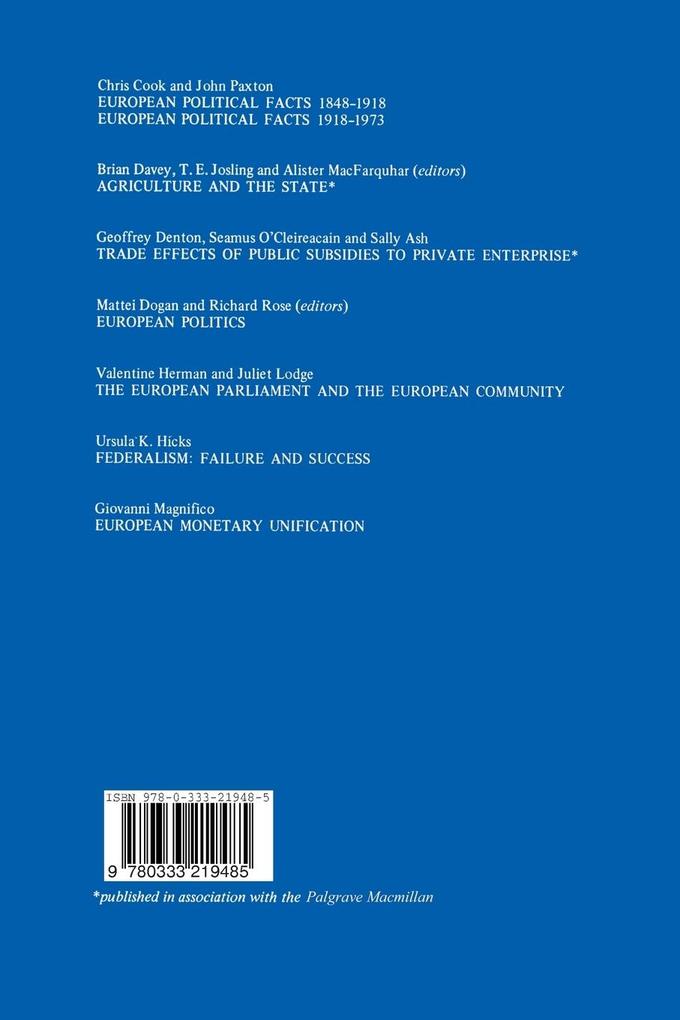 Weitere Ansicht: Federal Solutions to European Issues | Bernard Burrows