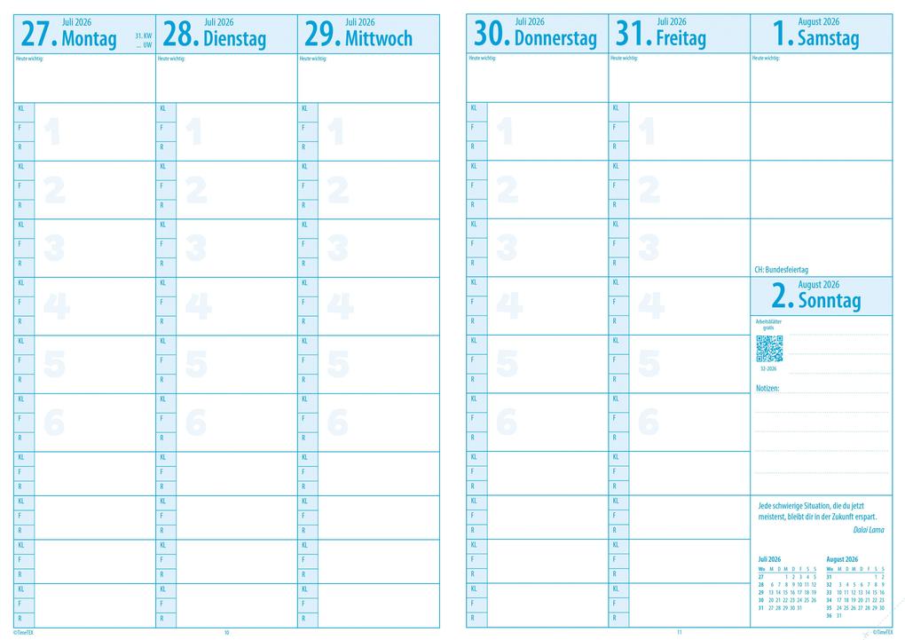 Weitere Ansicht: Universal-Schulplaner A4-Plus 2026/2027