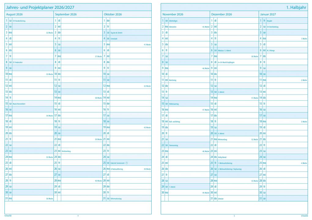 Weitere Ansicht: Universal-Schulplaner A4-Plus 2026/2027