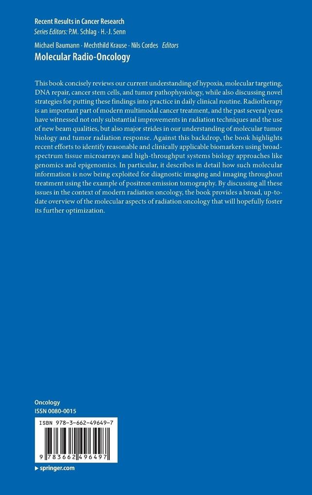 Weitere Ansicht: Molecular Radio-Oncology