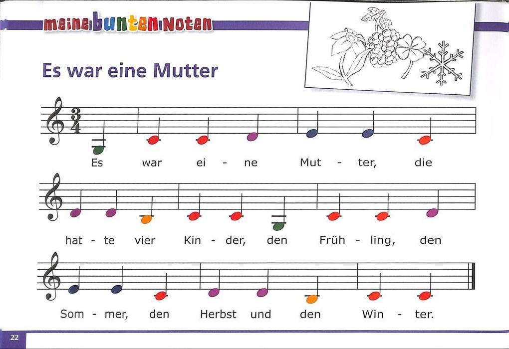 Weitere Ansicht: Meine bunten Noten für Klavier, Keyboard, Melodica und Triola. Bekannte und beliebte Kinderlieder | Claudia Saxinger