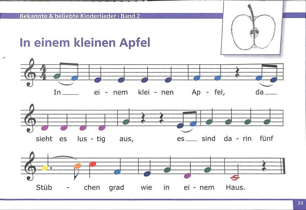 Weitere Ansicht: Meine bunten Noten für Klavier, Keyboard, Melodica und Triola. Bekannte und beliebte Kinderlieder | Claudia Saxinger
