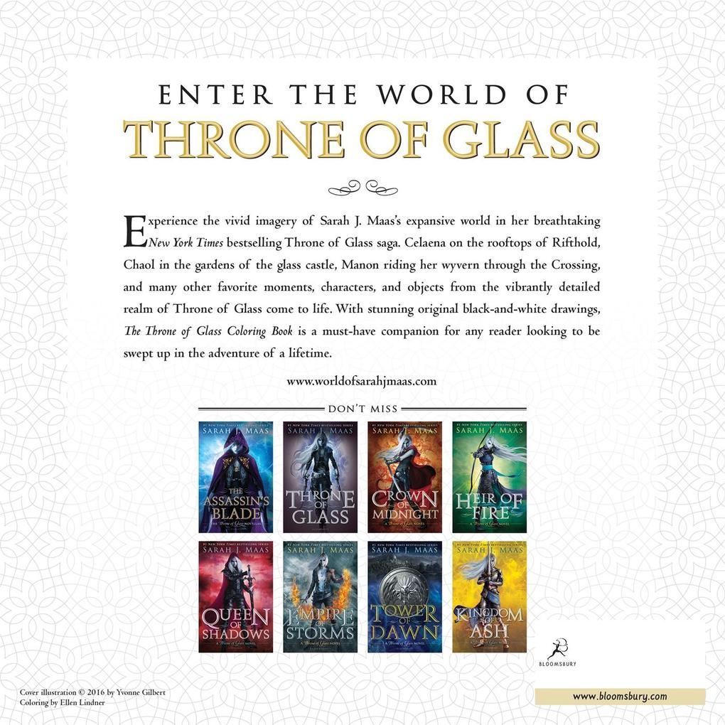 Weitere Ansicht: The Throne of Glass Coloring Book | Sarah J Maas