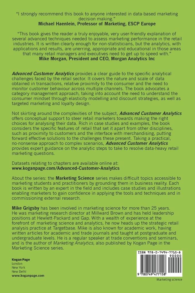 Weitere Ansicht: Advanced Customer Analytics | Mike Grigsby