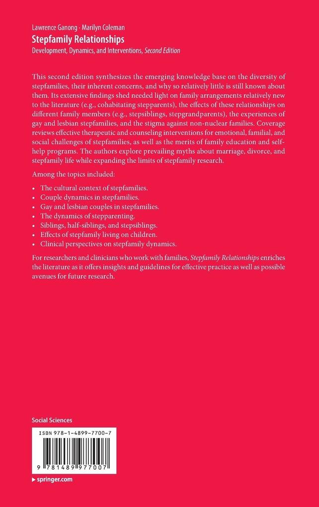 Weitere Ansicht: Stepfamily Relationships | Lawrence Ganong, Marilyn Coleman