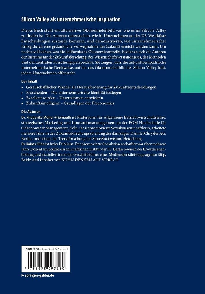 Weitere Ansicht: Silicon Valley als unternehmerische Inspiration | Friederike Müller-Friemauth, Rainer Kühn
