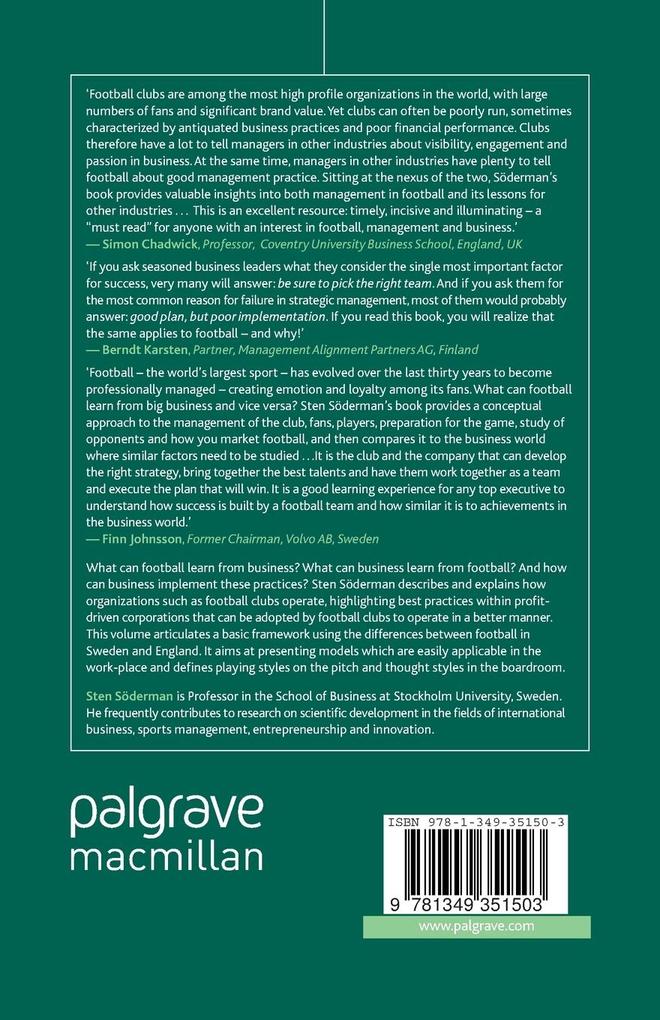 Weitere Ansicht: Football and Management | S. Soderman