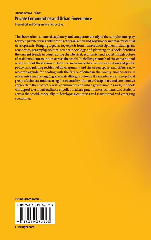 Weitere Ansicht: Private Communities and Urban Governance