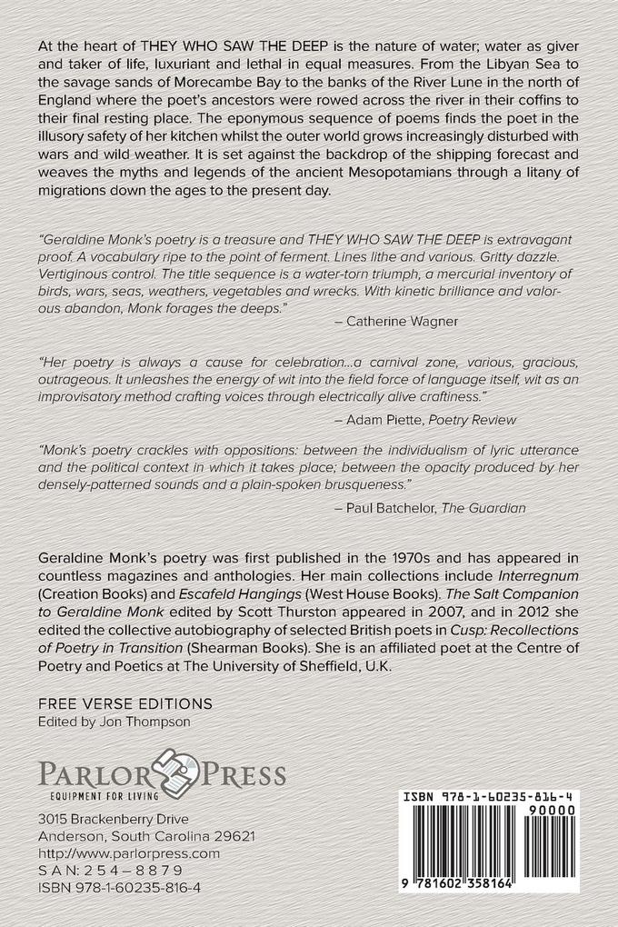 Weitere Ansicht: They Who Saw the Deep | Geraldine Monk