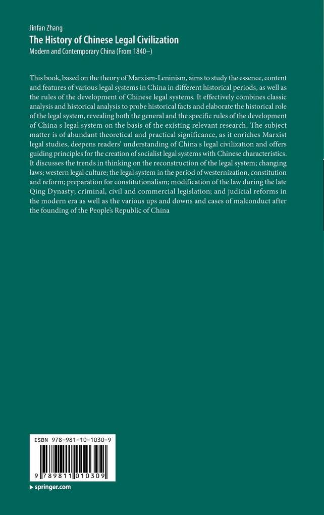 Weitere Ansicht: The History of Chinese Legal Civilization | Jinfan Zhang