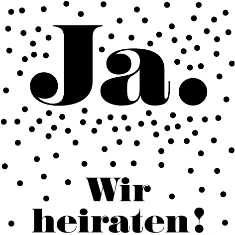 Produktbild: Stempel Ja. Wir Heiraten