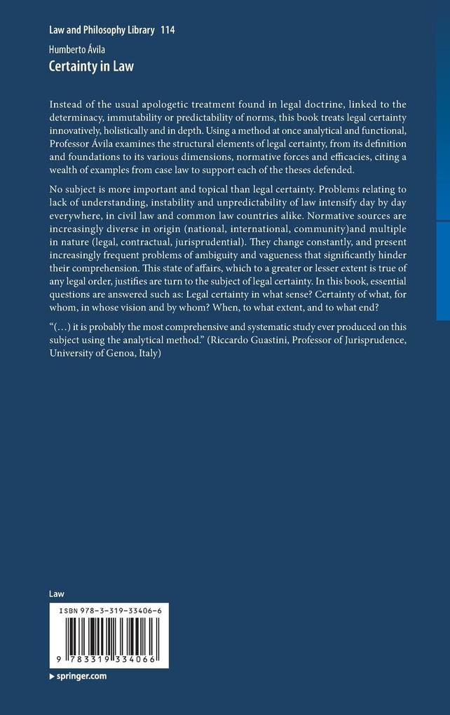 Weitere Ansicht: Certainty in Law | Humberto Ávila