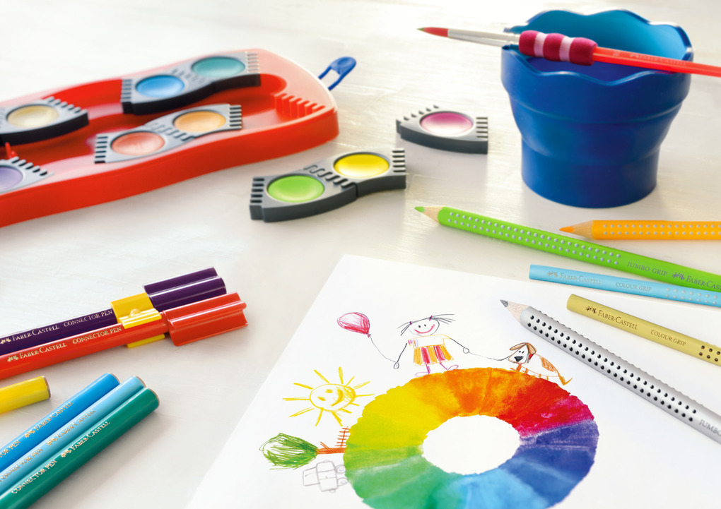Weitere Ansicht: Faber-Castell Farbkasten Connector 12 Farben rot