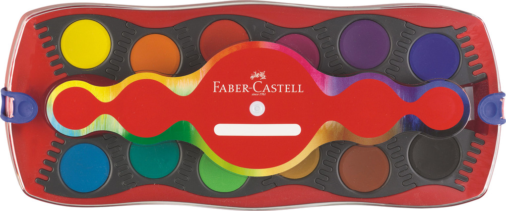 Weitere Ansicht: Faber-Castell Farbkasten Connector 12 Farben rot