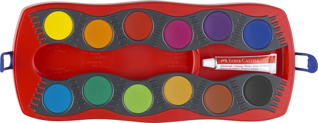 Weitere Ansicht: Faber-Castell Farbkasten Connector 12 Farben rot