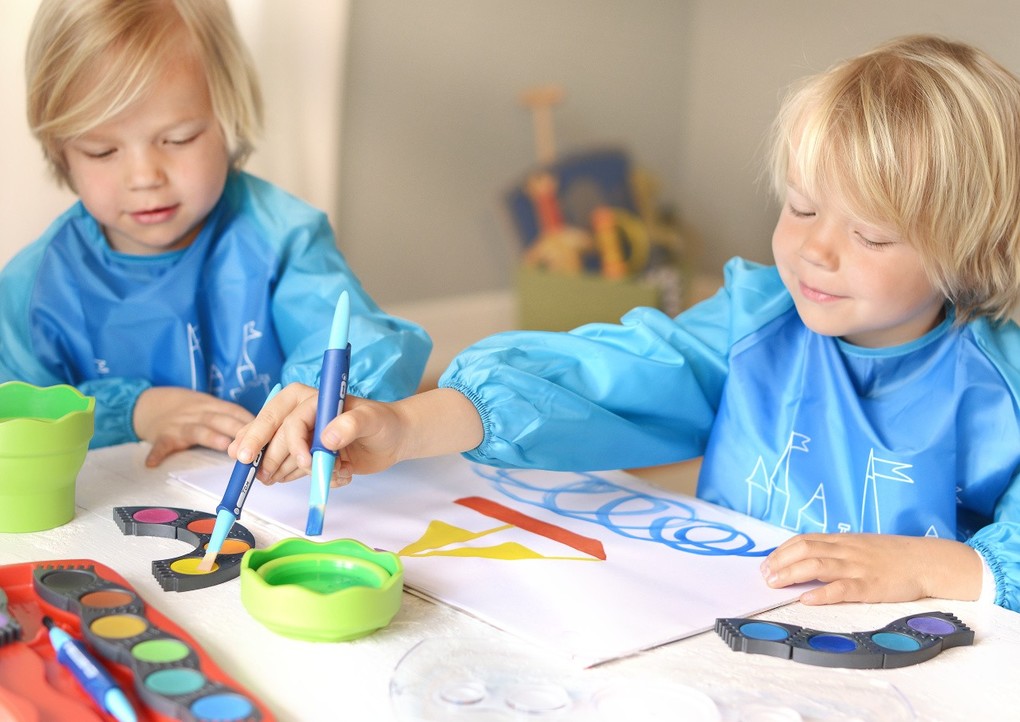Weitere Ansicht: Faber-Castell Malschürze für Kinder blau