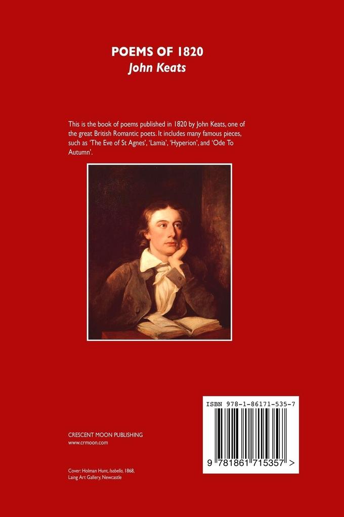 Weitere Ansicht: POEMS OF 1820 | John Keats