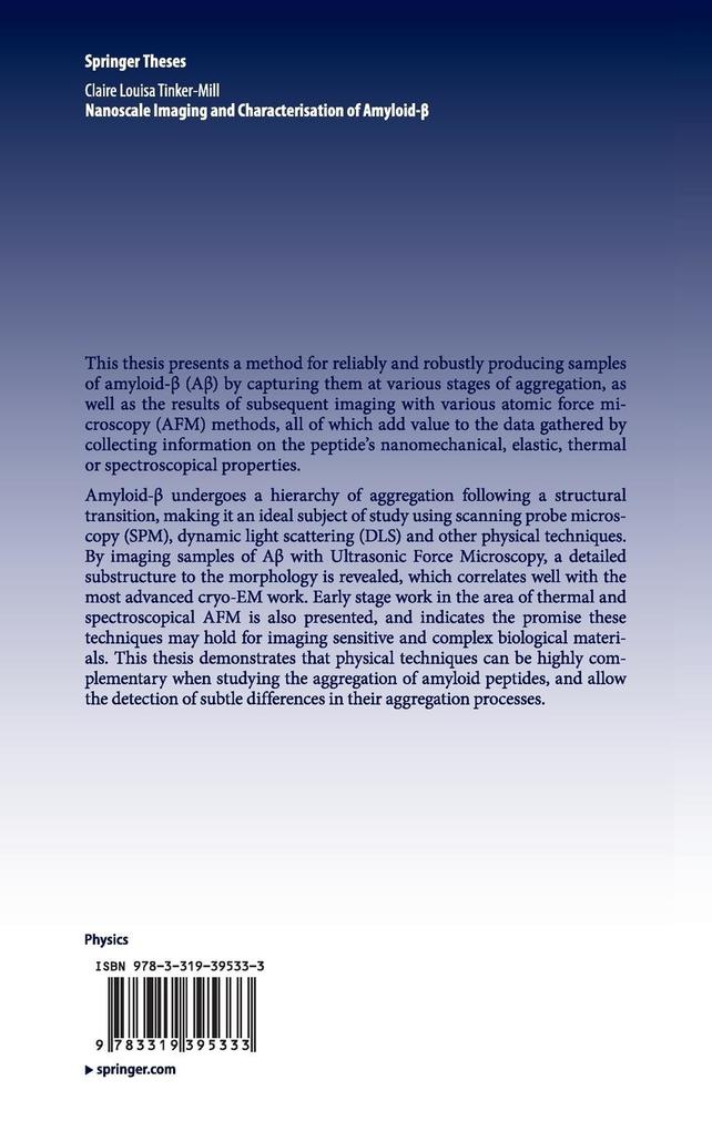 Weitere Ansicht: Nanoscale Imaging and Characterisation of Amyloid- | Claire Louisa Tinker-Mill