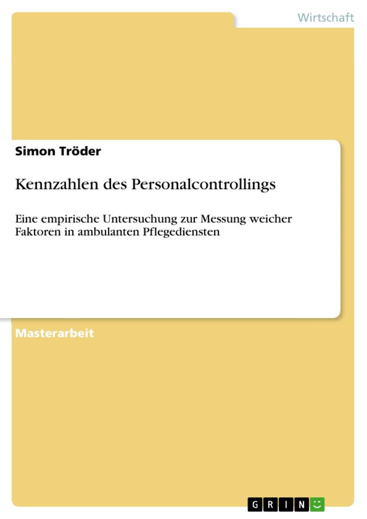Produktbild: Kennzahlen des Personalcontrollings | Simon Tröder