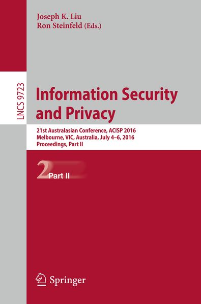 Produktbild: Information Security and Privacy