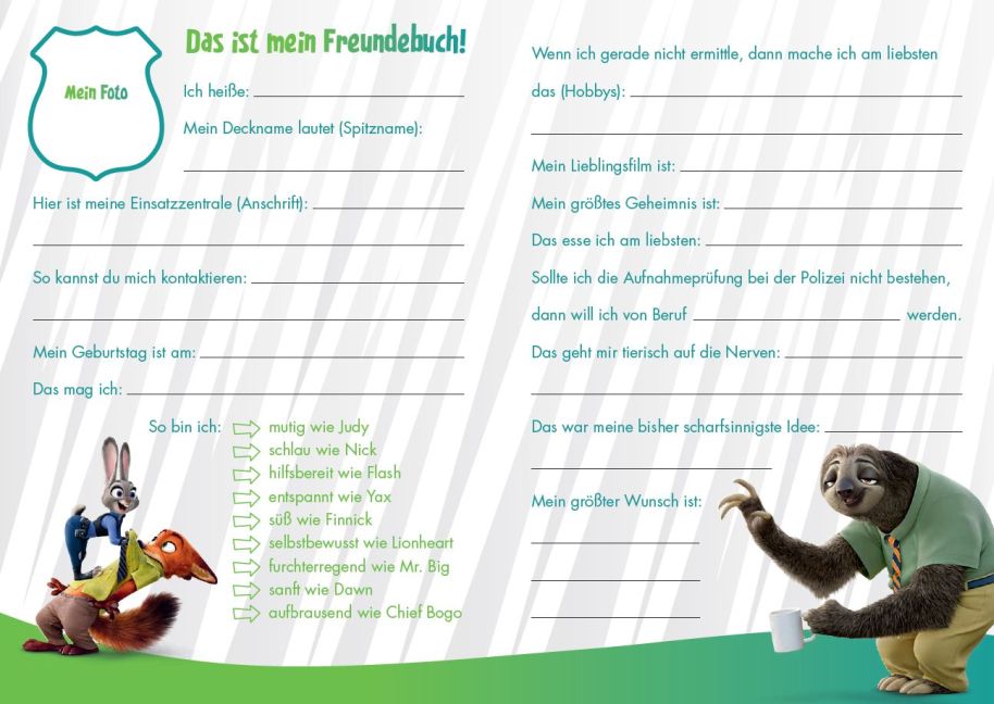 Weitere Ansicht: Disney Zoomania: Meine Freunde