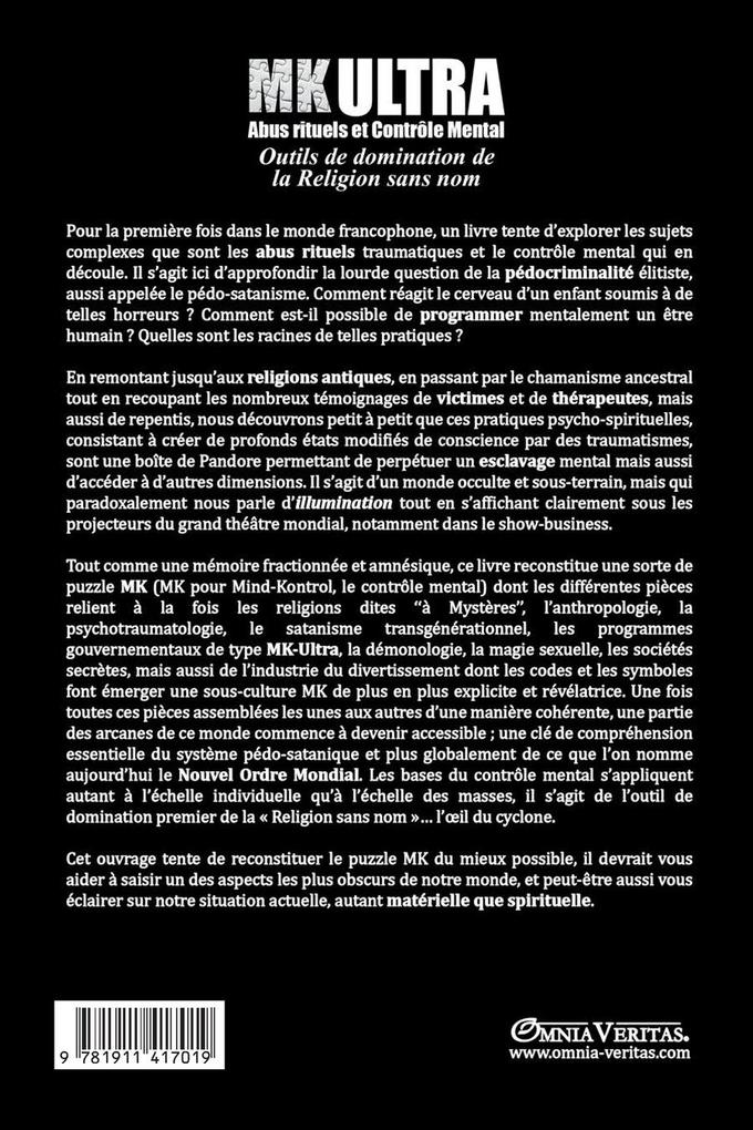 Weitere Ansicht: MK - Abus Rituels et Contrôle Mental | Alexandre Lebreton