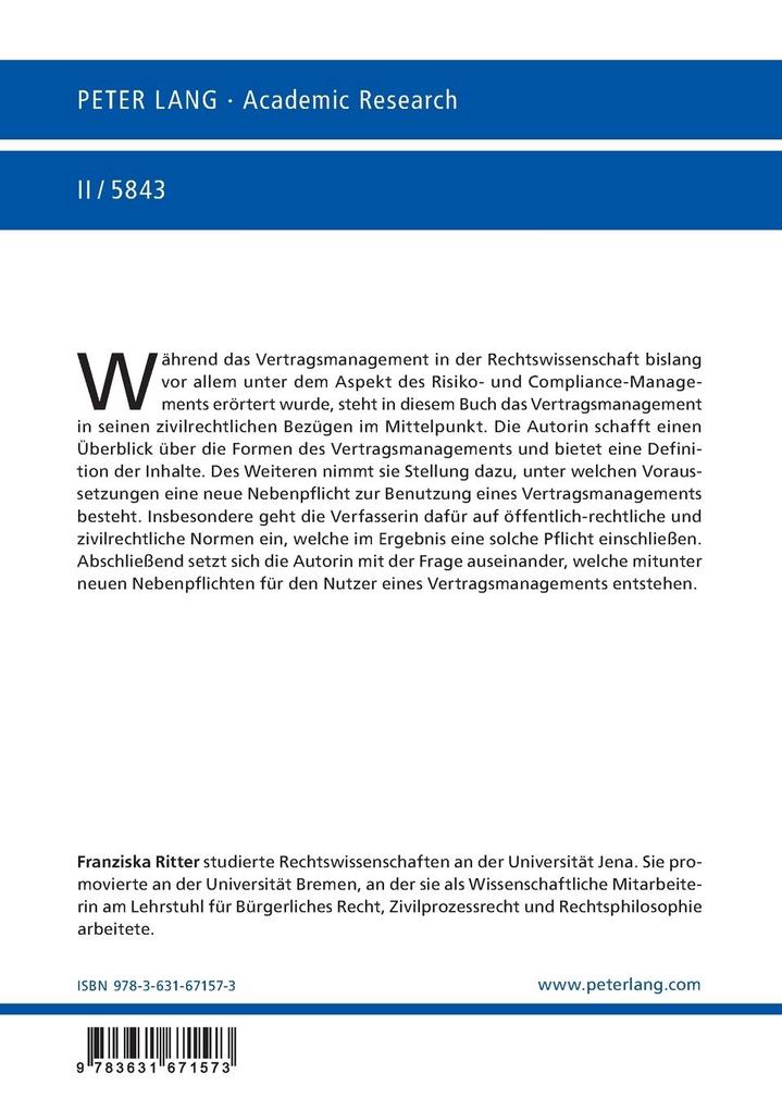 Weitere Ansicht: Vertragliche Nebenpflichten beim Vertragsmanagement | Franziska Ritter