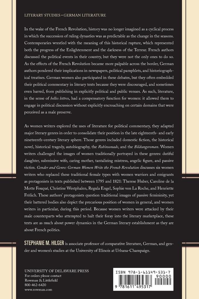 Weitere Ansicht: Gender and Genre | Stephanie M. Hilger
