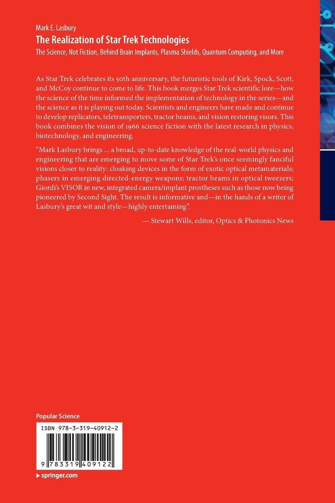 Weitere Ansicht: The Realization of Star Trek Technologies | Mark E. Lasbury