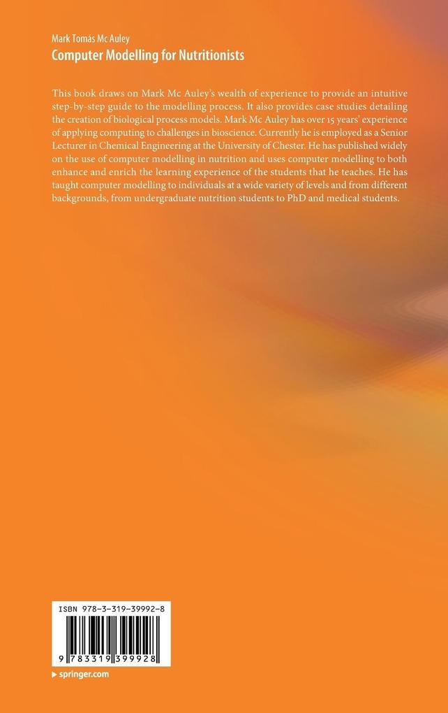 Weitere Ansicht: Computer Modelling for Nutritionists | Mark Tomás Mc Auley