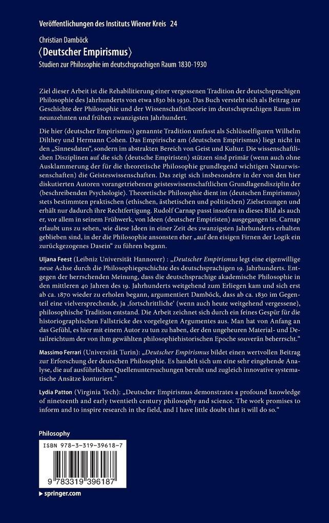 Weitere Ansicht: Deutscher Empirismus | Christian Damböck