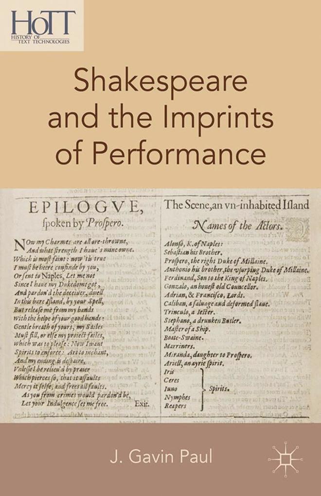Produktbild: Shakespeare and the Imprints of Performance | J. Gavin Paul