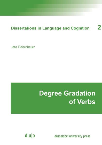 Produktbild: Degree Gradation of Verbs | Jens Fleischhauer-Helfer