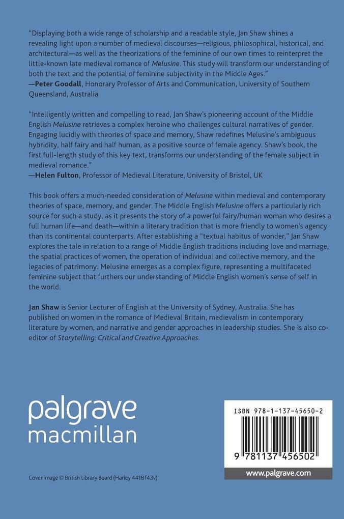 Weitere Ansicht: Space, Gender, and Memory in Middle English Romance | Jan Shaw