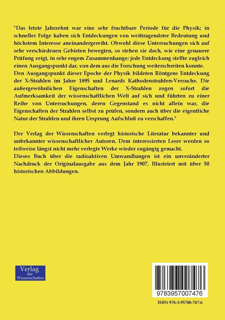 Weitere Ansicht: Radioaktive Umwandlungen | Ernest Rutherford