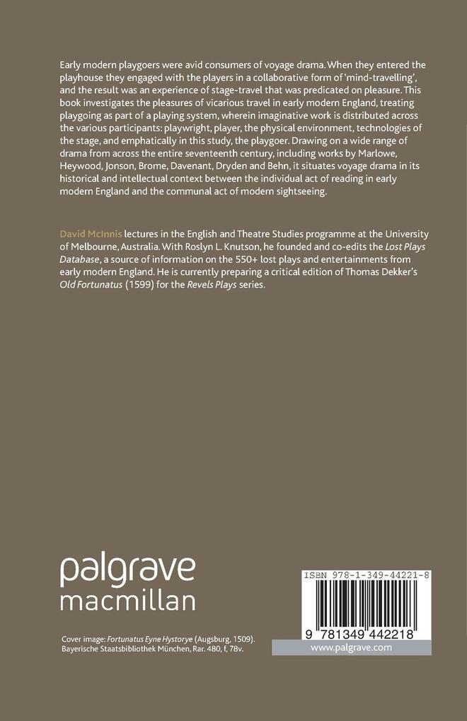 Weitere Ansicht: Mind-Travelling and Voyage Drama in Early Modern England | D. McInnis