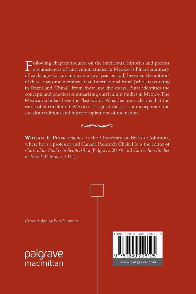 Weitere Ansicht: Curriculum Studies in Mexico | W. Pinar