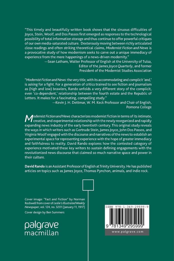 Weitere Ansicht: Modernist Fiction and News | D. Rando