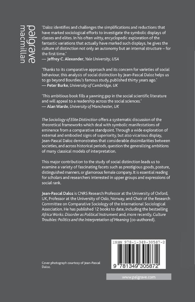 Weitere Ansicht: The Sociology of Elite Distinction | J. Daloz